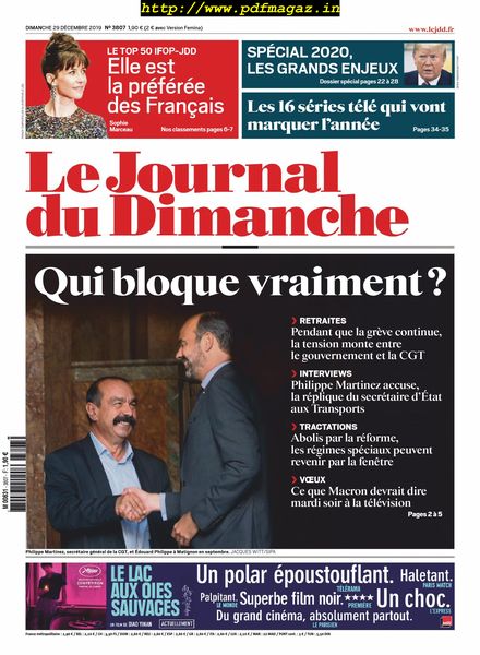 Le Journal du Dimanche – 29 decembre 2019