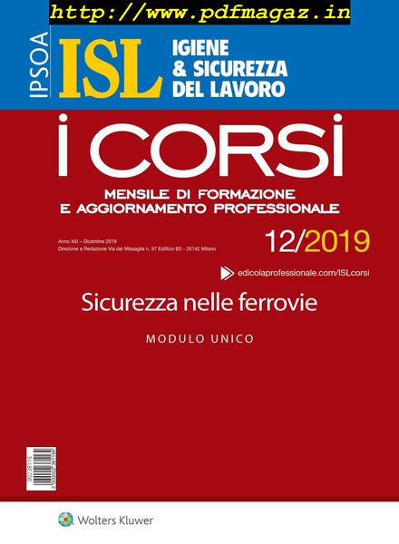 Igiene & Sicurezza del Lavoro Corsi – Dicembre 2019