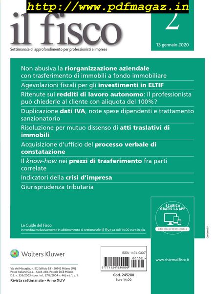 il fisco – 13 Gennaio 2020