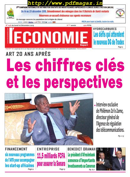 Le quotidien de l’economie magazine Afrique – 16 decembre 2019