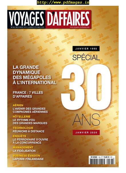 Voyages d’Affaires – Decembre 2019 – Fevrier 2020