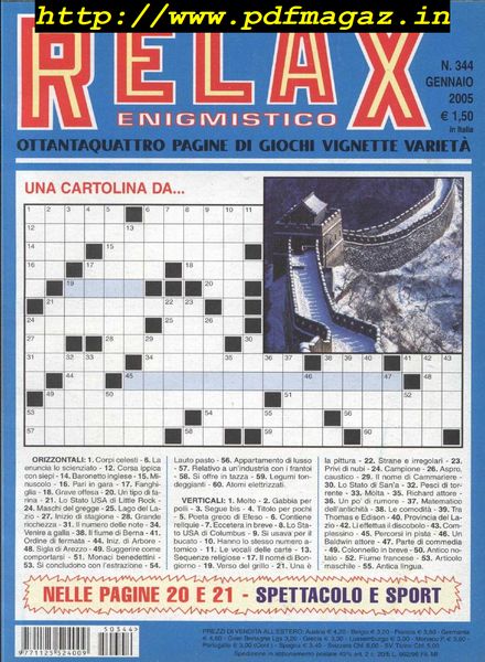Relax Enigmistico – Gennaio 2005