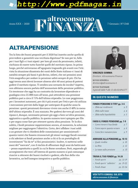 Altroconsumo Finanza – 7 Gennaio 2020