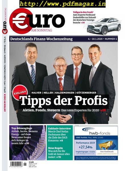 Euro am Sonntag – 04 Januar 2020