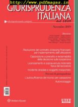 Giurisprudenza Italiana – Novembre 2019