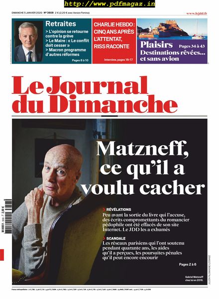 Le Journal du Dimanche – 05 janvier 2020