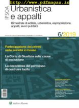 Urbanistica e appalti – Novembre 2019