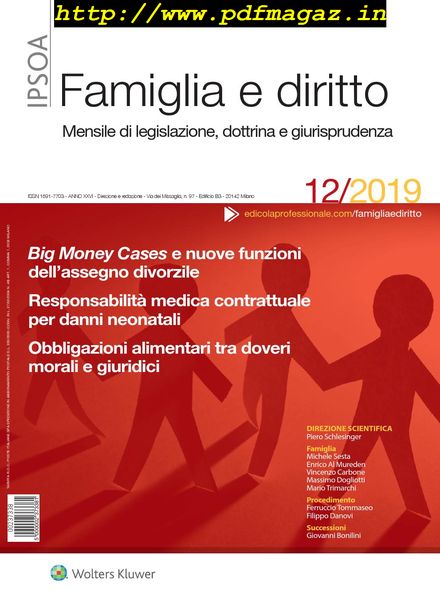 Famiglia e Diritto – Dicembre 2019