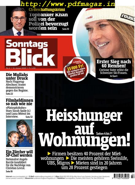 SonntagsBlick – 12 Januar 2020