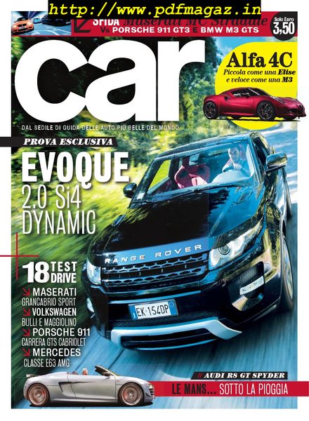 Car magazine. Auto Italia Magazine pdf.