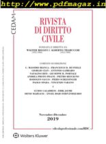 Rivista di Diritto Civile – Novembre-Dicembre 2019