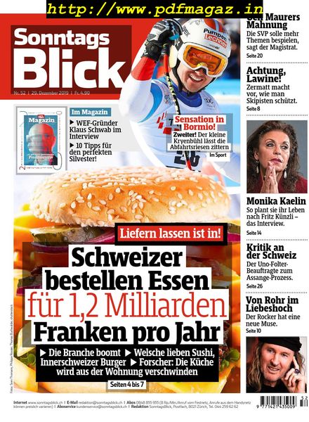 SonntagsBlick – 29 Dezember 2019