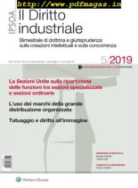 Il Diritto Industriale – Settembre 2019