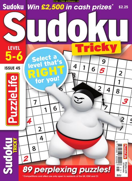 PuzzleLife Sudoku Tricky – January 2020