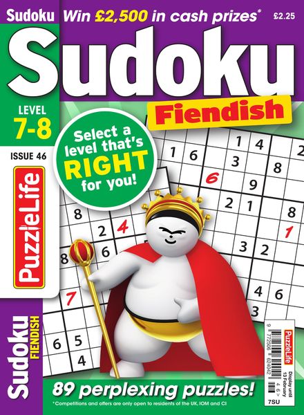 PuzzleLife Sudoku Fiendish – Issue 46 – January 2020