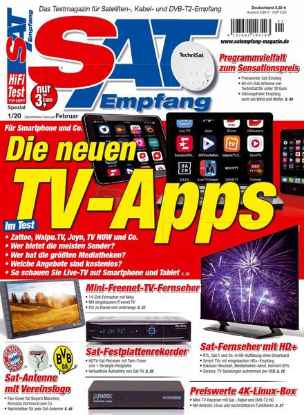 Sat Empfang – Dezember 2019 – Februar 2020