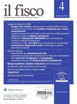 il fisco – 7 Gennaio 2020