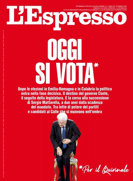 L’Espresso – 26 gennaio 2020
