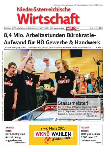 NiederOsterreichische Wirtschaft – 24 Januar 2020