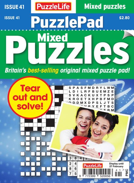 PuzzleLife PuzzlePad Puzzles – Issue 41 – January 2020