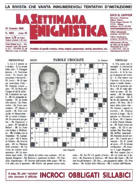 La Settimana Enigmistica – 30 Gennaio 2020