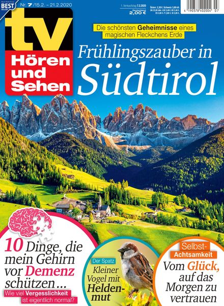 TV HOren und Sehen – 15 Februar 2020