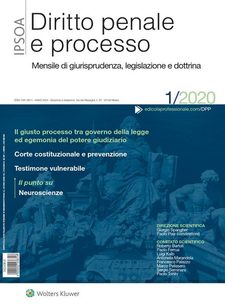 Diritto Penale e Processo – Gennaio 2020