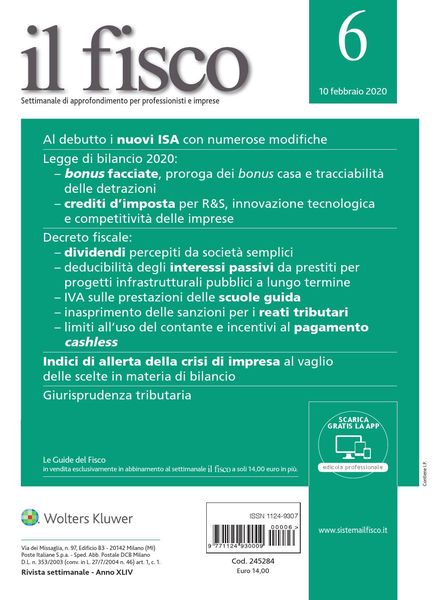il fisco – 10 Febbraio 2020