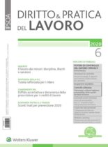 Diritto e Pratica del Lavoro – 8 Febbraio 2020