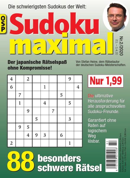 Sudoku Maximal – Nr.2 2020