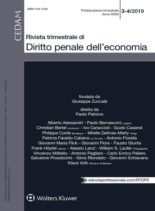 Rivista Trimestrale di Diritto Penale dell’Economia – Novembre 2019