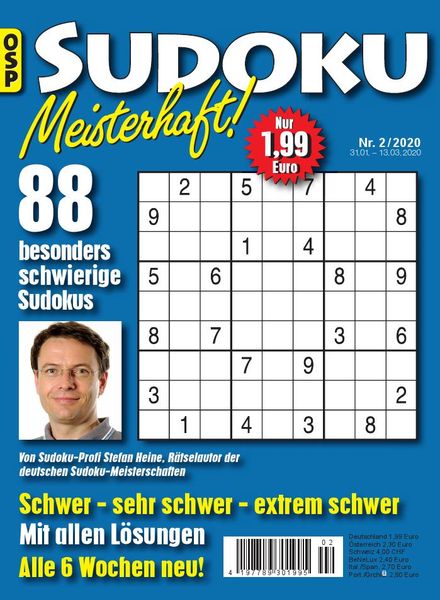 Sudoku Meisterhaft – Nr.2, 2020