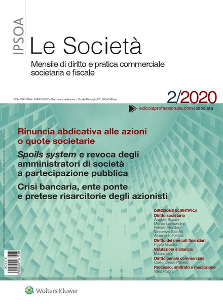 Le Societa – Febbraio 2020