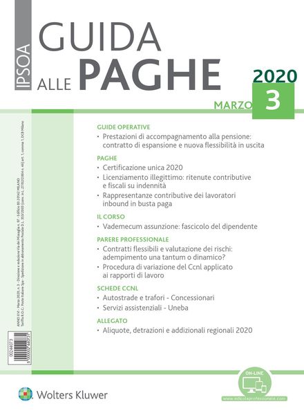 Guida alle paghe – Marzo 2020