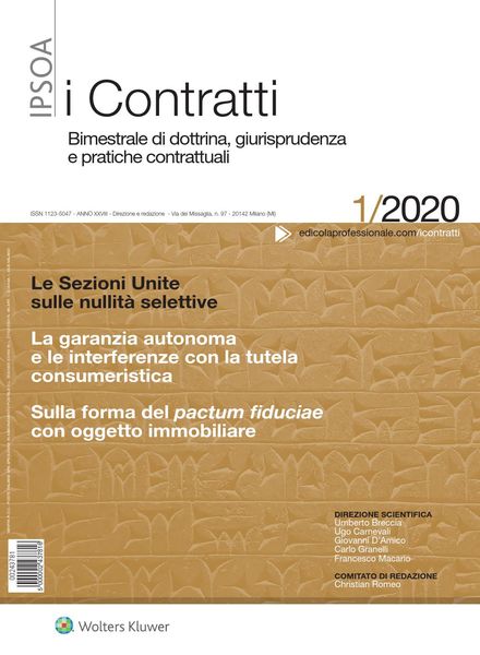 I Contratti – Gennaio 2020