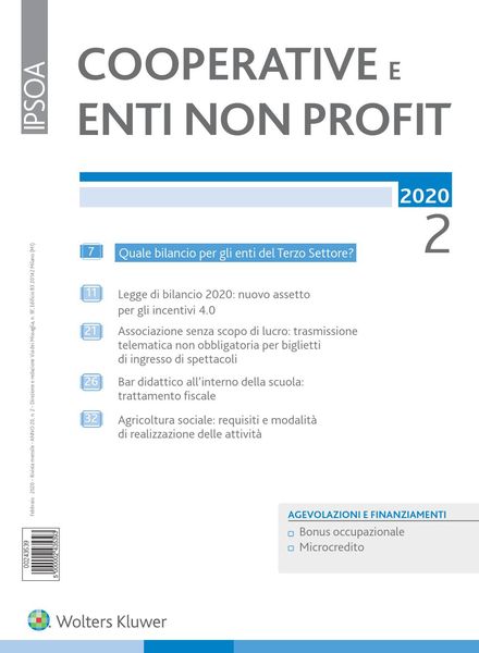 Cooperative e enti non profit – Febbraio 2020