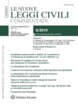 Le Nuove Leggi Civili Commentate – Novembre-Dicembre 2019