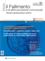 Il Fallimento – Febbraio 2020
