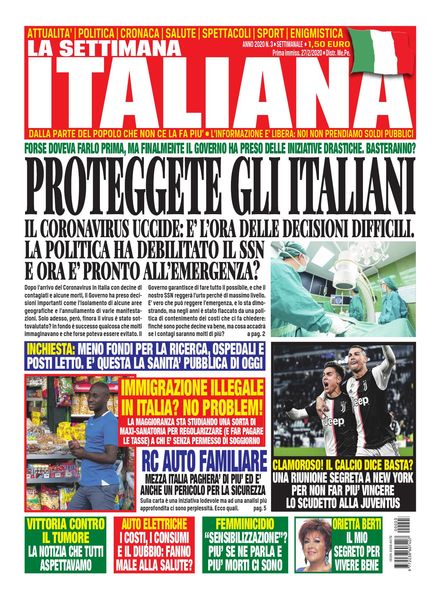 La settimana Italiana – 27 Febbraio 2020