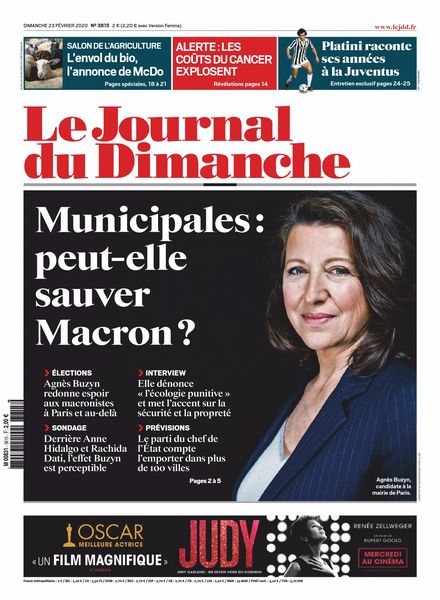 Le Journal du Dimanche – 23 fevrier 2020