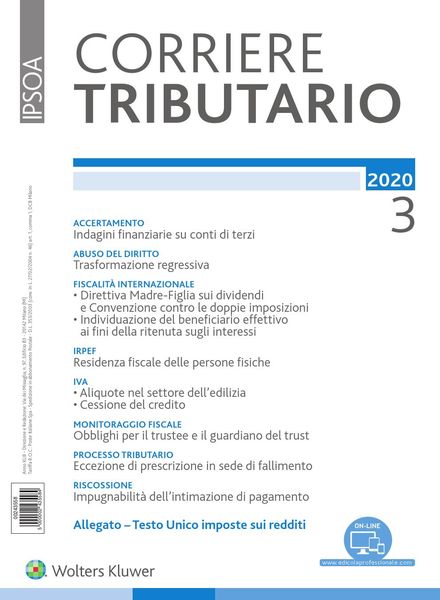 Corriere Tributario – Marzo 2020