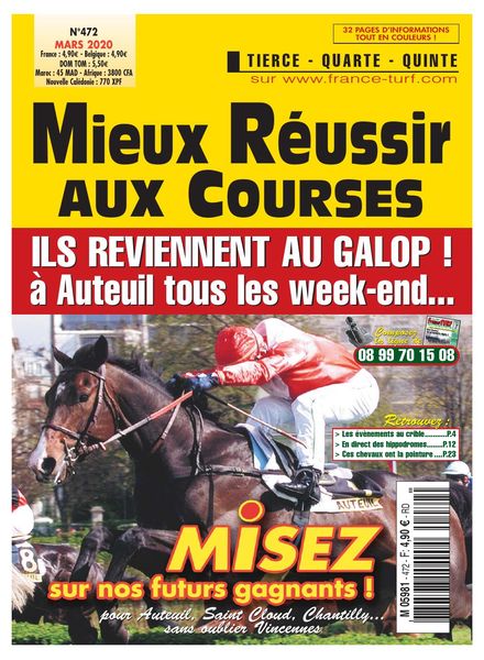 Mieux Reussir aux Courses – mars 2020