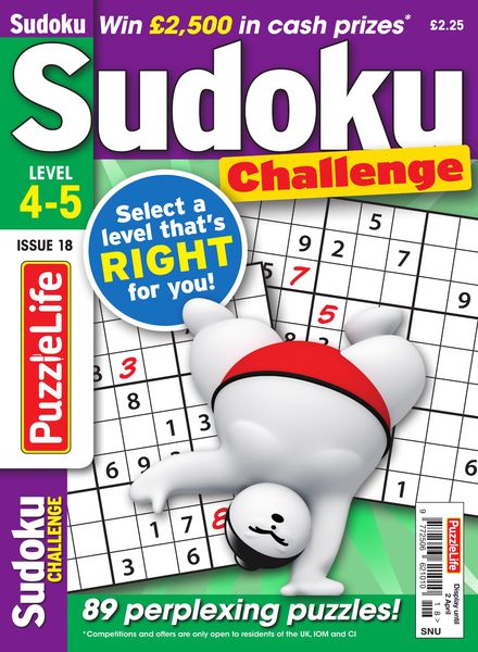 PuzzleLife Sudoku Challenge – Issue 18 – March 2020