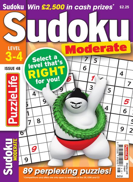 PuzzleLife Sudoku Moderate – Issue 48 – March 2020
