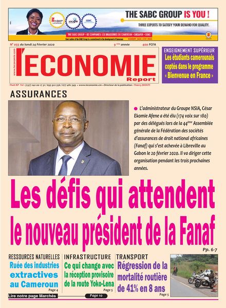 Le quotidien de l’economie magazine Afrique – 24 fevrier 2020