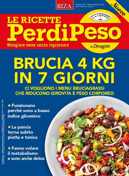 Le Ricette PerdiPeso – Marzo 2020
