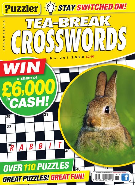 Puzzler Tea-Break Crosswords – Issue 291 – March 2020