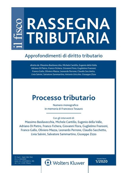 Rassegna Tributaria – Gennaio 2020