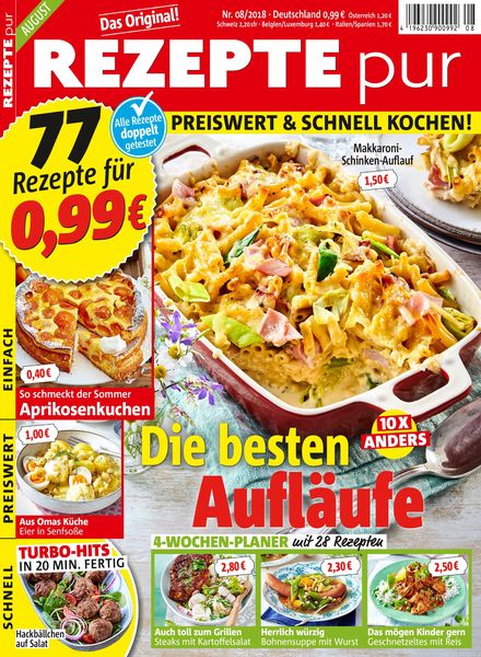 Rezepte pur – August 2018