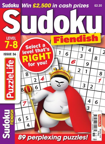 PuzzleLife Sudoku Fiendish – Issue 36 – April 2019